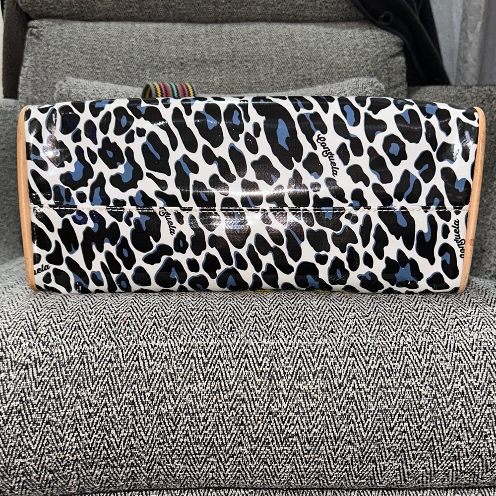 Consuela Leopard Print Tote with Yellow Floral Design - Picture 3 of 5